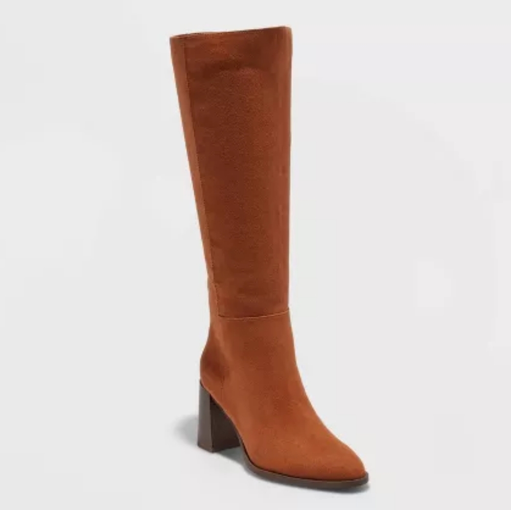 Eve Tall Dress Boots in Cognac